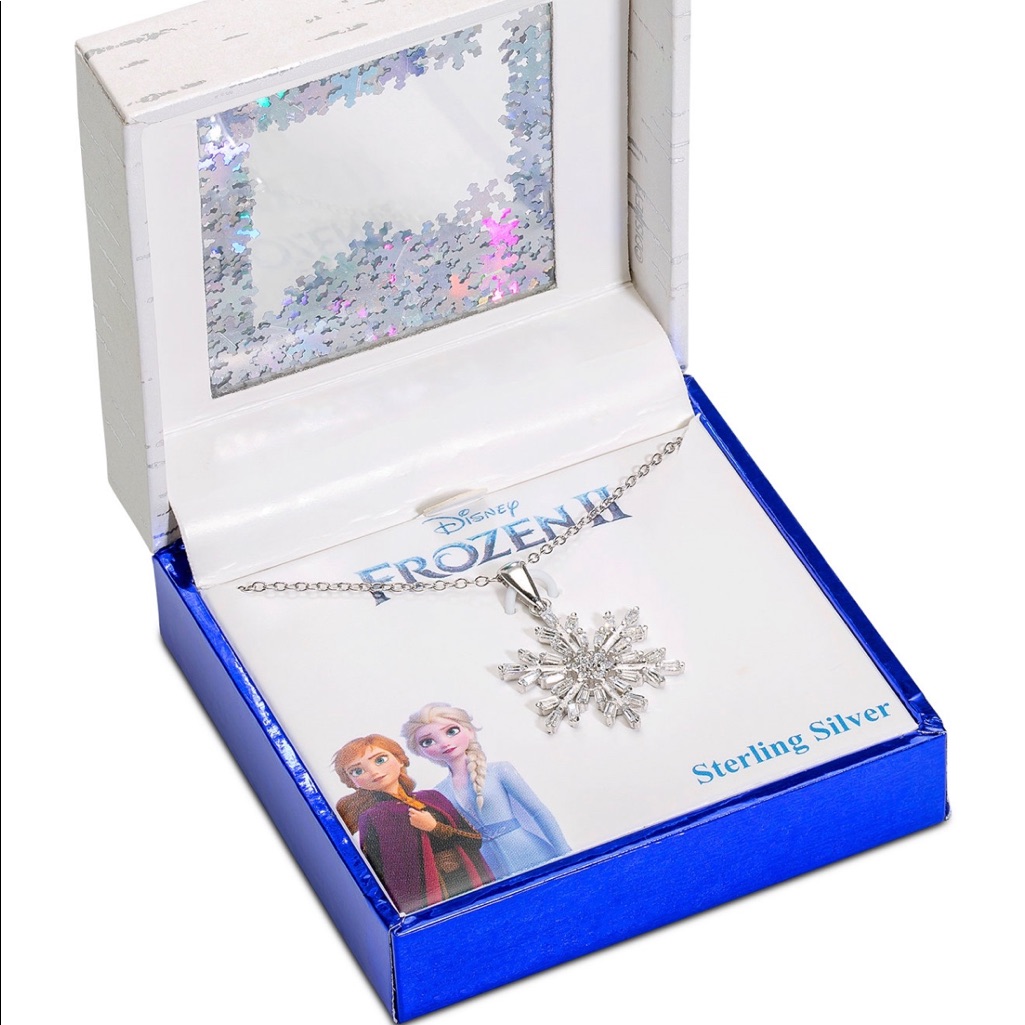 New Disney Cubic Zirconia Frozen Snowflake Necklace Christmas Gift Birthday 47$